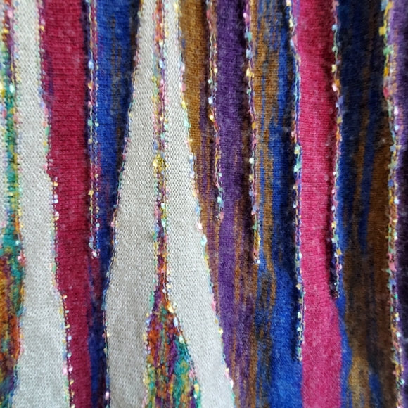 Vintage patchwork mulitple colour yarn Sweater Small Size - Picture 4 of 8